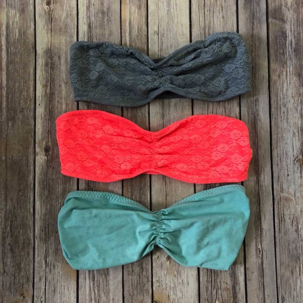 Lot of 3 Victoria’s Secret Bandeau Bras Size Medium